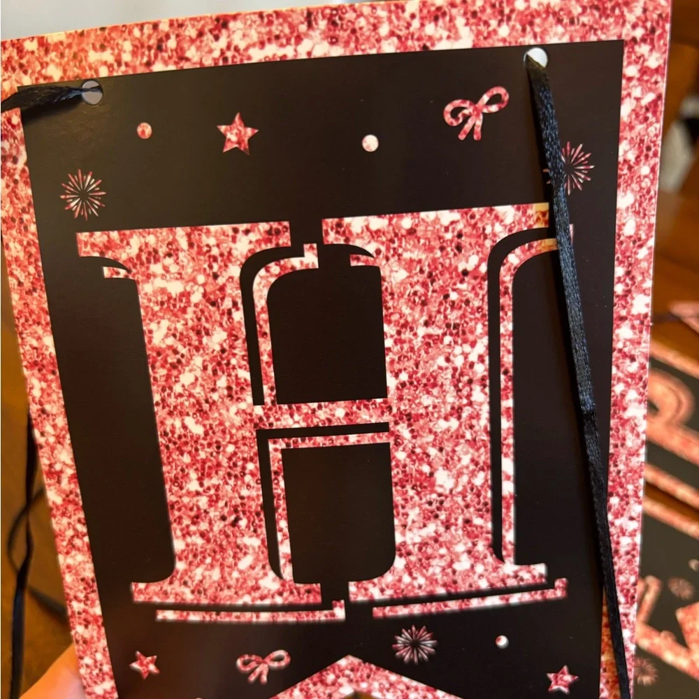 60 & Fabulous Rose Gold and Black Party Backdrop